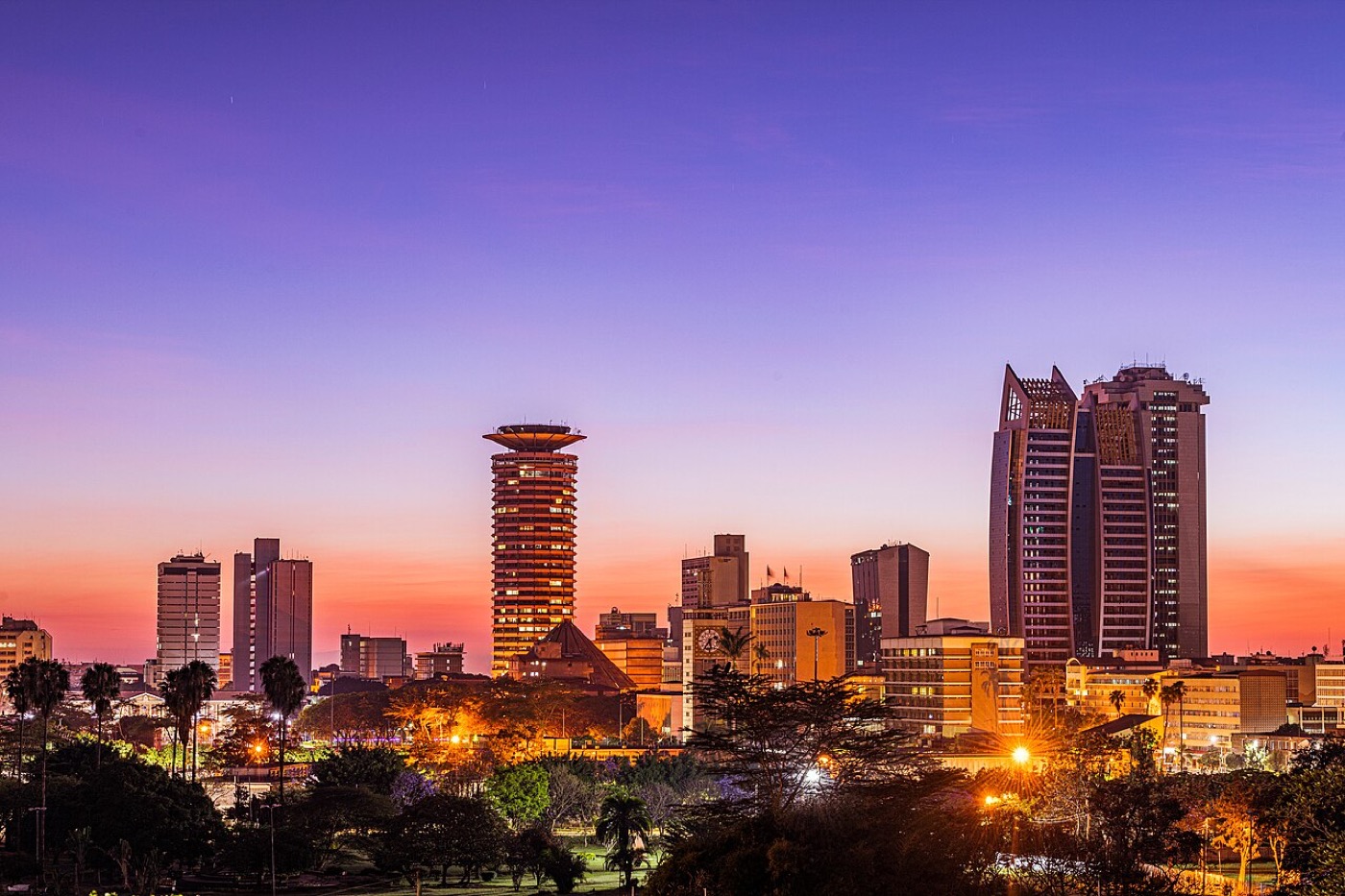 The Nairobi city skyline